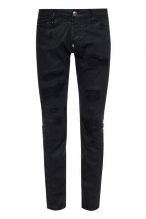 Distressed waxed trousers, zdjęcie 1 Distressed waxed trousers od Philipp Plein